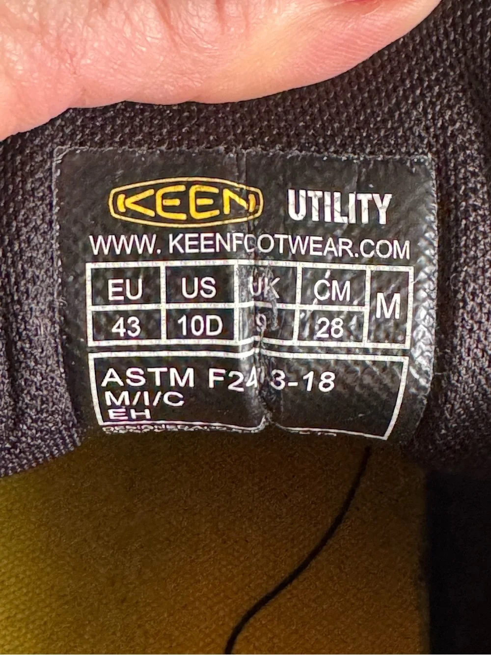 KEEN Utility KonnectFit Work Shoes Black Blue Safety Toe Men’s Size 10